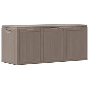 vidaXL Garden Storage Box 270L Brown PP Wood Look