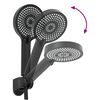 vidaXL Shower Head Set Black G 1 / 2 inches
