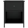 vidaXL Bedside Cabinets 2 pcs Black 40x42x50 cm Engineered Wood