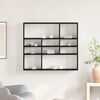 vidaXL Wall Shelf Black Oak 90x16x78 cm Engineered Wood
