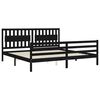 vidaXL Bed Frame without Mattress Black 200x200 cm Solid Wood