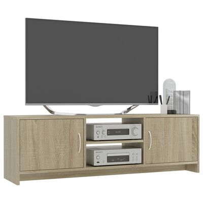 vidaXL TV Cabinet Sonoma Oak 120x30x37.5 cm Engineered Wood
