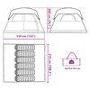 vidaXL Family Tent Cabin 6-Person Blue Waterproof