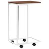 vidaXL Side Table with Wheels White 40x30x63,5 cm Engineered Wood