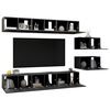 vidaXL TV Cabinets 8 pcs Grey Engineered Wood