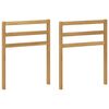 vidaXL Armrests Module 2 pcs White 59 x 4 x 73 cm Solid Acacia Wood