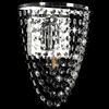 vidaXL Wall Lamp with Crystal Beads Silver Oval E14 Bulb