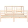 vidaXL Bed Frame without Mattress King Size Solid Wood