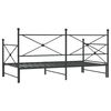 vidaXL Daybed with Trundle without Mattress Black 107x203 cm Steel