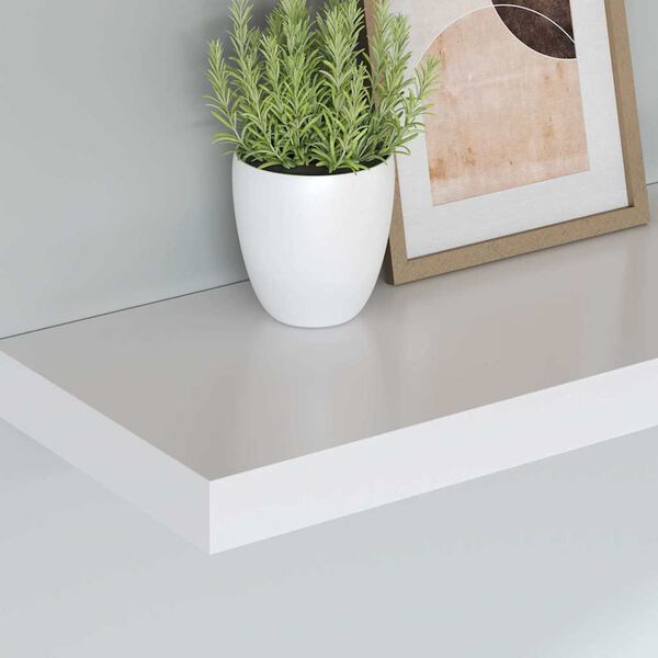 vidaXL Floating Wall Shelf White 90x23.5x3.8 cm MDF