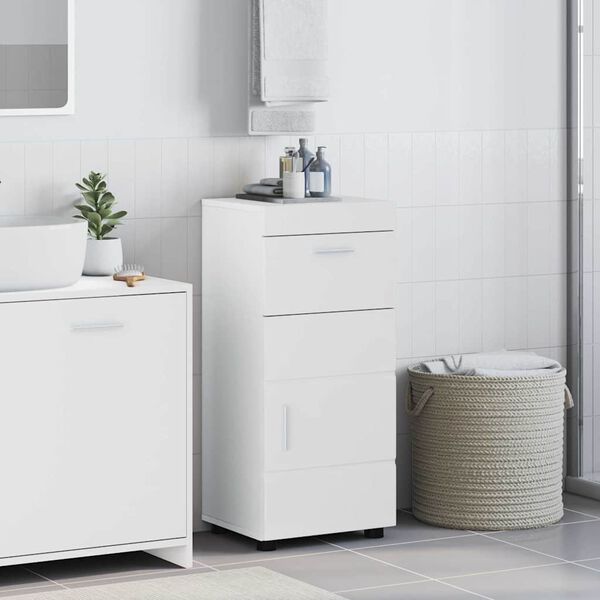 vidaXL Bathroom Cabinet Set with Drawer TULUM White 37 x 31.5 x 82 cm