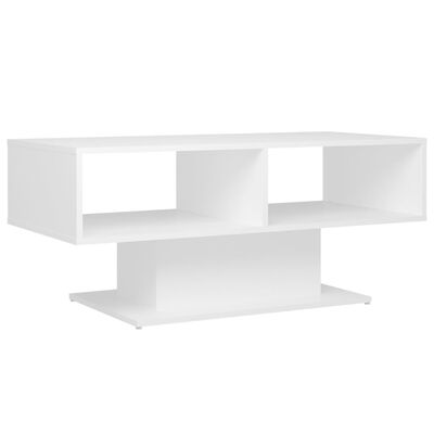 vidaXL Coffee Table White 103.5x50x44.5 cm Engineered Wood