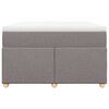 vidaXL Box Spring Bed with Mattress Taupe 120x200 cm Fabric