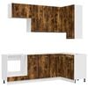 vidaXL Kitchen Unit LYON 8 pcs Smoked Oak Engineered Wood