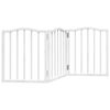 vidaXL Dog Gate Foldable 3 Panels White 150 cm&nbsp;Poplar Wood