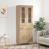 vidaXL Highboard Sonoma Oak 69.5x34x180 cm Engineered Wood