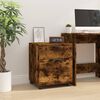 vidaXL Mobile File Cabinet with Wheels Smoked Oak 45x38x54 cm Engineered Wood