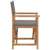 vidaXL Director's Chairs 2 pcs Solid Teak Wood Grey