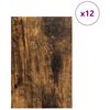 vidaXL Decor Panels 12 pcs Smoked Oak 40 x 60 x 0.27 cm