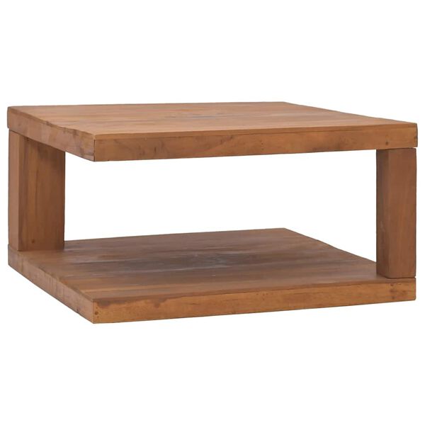 vidaXL Coffee Table 65x65x33 cm Solid Teak Wood