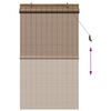 vidaXL Roller Blind with Curtains Manual Brown 90 x 160 cm Bamboo