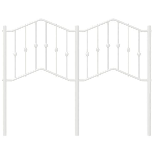 vidaXL Metal Headboard White 120 cm