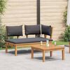 vidaXL Garden Bench 2 pcs Brown Solid Teak wood
