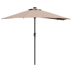 vidaXL Garden Parasol Taupe 294 x 150 x 223 cm Polyester and Steel