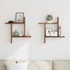 vidaXL Wall Shelves 2 pcs Old Wood 50x12x50 cm Engineered Wood