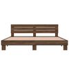 vidaXL Bed Frame without Mattress Brown Oak 200x200 cm