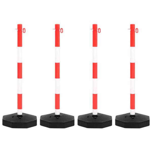 vidaXL Chain Post Set with 10 m Plastic Chain