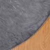 vidaXL Faux Sheepskin Rug Tafalla Anthracite Ø 120 cm Polyester