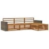 vidaXL Outdoor Sofa Set 4 pcs Natural Solid Acacia Wood