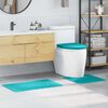 vidaXL Anti-slip Bath Mat Set 3 pcs Turquoise PP
