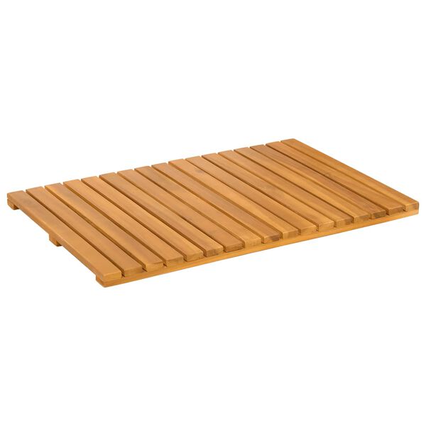 vidaXL Bath Mat Plain Brown 60 x 40 cm Wood