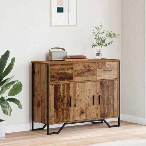 vidaXL Sideboard with Drawer Old Wood 97 x 32.5 x 74.5 cm