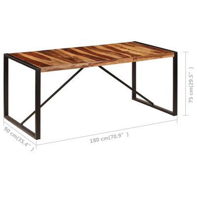 vidaXL Dining Table 180x90x75 cm Solid Sheesham Wood