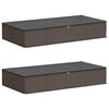 vidaXL Storage Box with Transparent Top Window 2 pcs Non-woven fabric