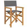 vidaXL Folding Director's Chairs 2 pcs Cream Solid Wood Teak