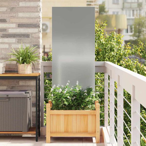 vidaXL Garden Privacy Screen Silver 50 x 140 cm Galvanised steel