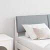 vidaXL Upholstered Headboard Light Grey 160 cm Solid Pine Wood