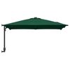vidaXL Garden Parasol Green and Black 248.5 x 247.5 x 160 cm