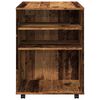 vidaXL Rolling Cabinet Old Wood 60x53x72 cm Engineered Wood