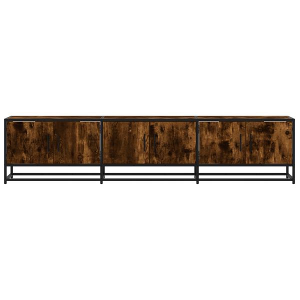 vidaXL TV Cabinet Smoked Oak 180x35x41 cm Engineered Wood