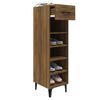 vidaXL Shoe Cabinet Brown Oak 30x35x105 cm Engineered Wood