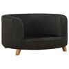 vidaXL Dog Sofa Black 69x69x36 cm Plush
