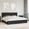 vidaXL Bed Frame Black and Silver 200 x 200 cm Engineered Wood