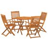 vidaXL 5 Piece Garden Dining Set Solid Acacia Wood