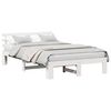vidaXL Bed Frame with Headboard White 120 x 200 cm Solid Pine Wood