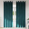 vidaXL Blackout Curtains 2 pcs Dark Green 140 x 245 cm Velvet